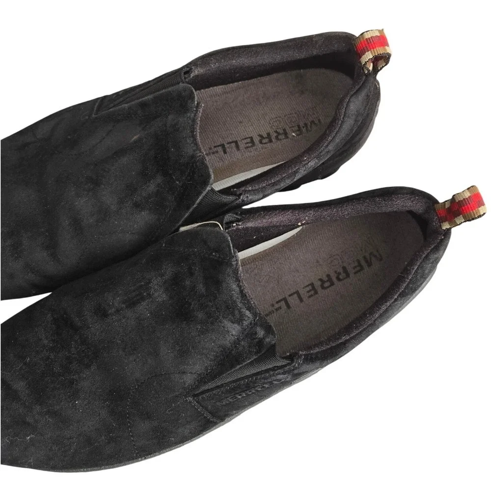 Merrell Jungle Moc Black Suede Slip On Comfort Loafers Shoes J60825 Size 11.5